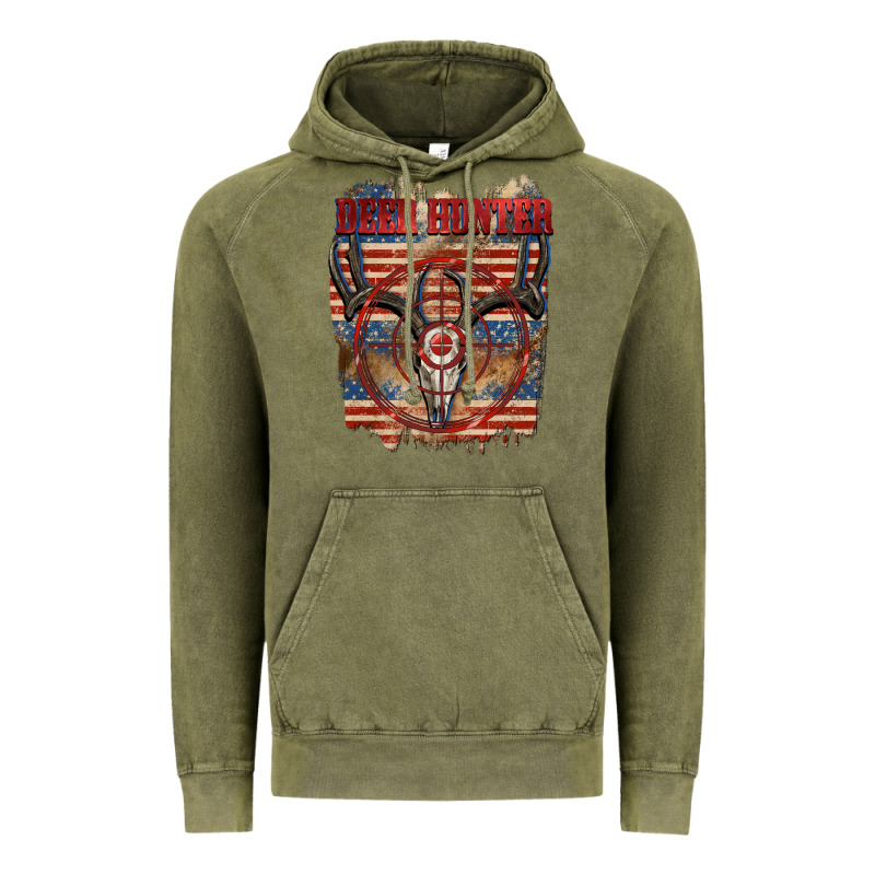 Deer Hunter 4th Of July Vintage Hoodie by CowGirlArtShop | Teevron