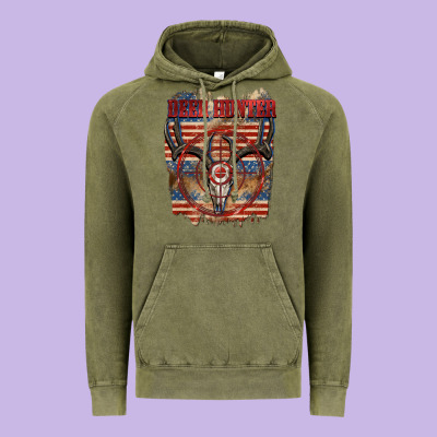 Deer Hunter 4th Of July Vintage Hoodie Designed By Cowgirlartshop