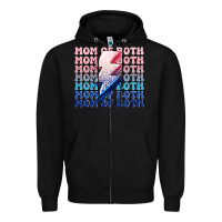 Black mom of both boy and girl Zipper Hoodie - MaliasSmallBusiness