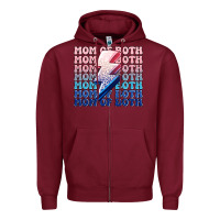 Burgundy mom of both boy and girl Zipper Hoodie - MaliasSmallBusiness