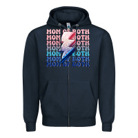 Navy mom of both boy and girl Zipper Hoodie - MaliasSmallBusiness