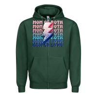 Sports Green mom of both boy and girl Zipper Hoodie - MaliasSmallBusiness