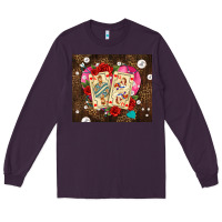 Plum playing cards and pearls Long Sleeve Tee - AdoDesignShop