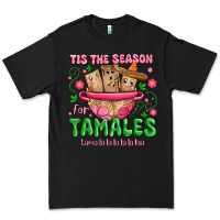 Black tis the season for tamales tama la la la Premium Tee - MaliasSmallBusiness