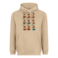 Mushroom christmas reindeers Heavyweight Hoodie - MaliasSmallBusiness