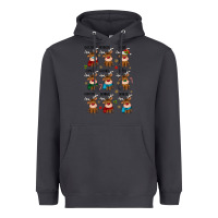 Smoke christmas reindeers Heavyweight Hoodie - MaliasSmallBusiness