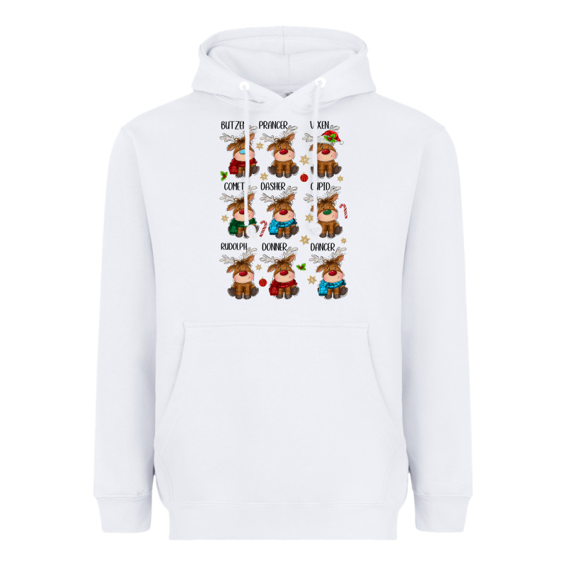 Christmas Reindeers Heavyweight Hoodie by MaliasSmallBusiness | Teevron