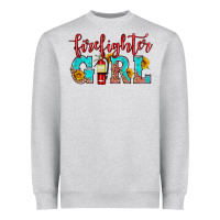 Heather Grey firefighter son girl Heavyweight Sweatshirt - HRA Design Shop