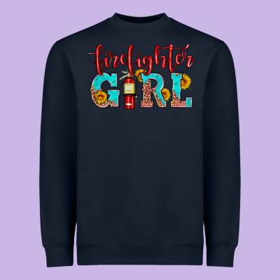 Firefighter Son Girl Heavyweight Sweatshirt Designed By Hra Design Shop