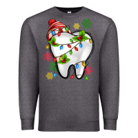 Charcoal Heather Christmas Teeth Dentist Premium Sweatshirt - MaliasSmallBusiness