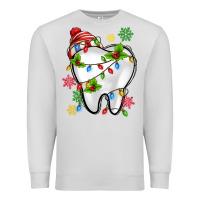 Dove Grey Christmas Teeth Dentist Premium Sweatshirt - MaliasSmallBusiness