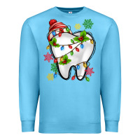 Ocean Blue Christmas Teeth Dentist Premium Sweatshirt - MaliasSmallBusiness