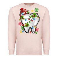 Pale Pink Christmas Teeth Dentist Premium Sweatshirt - MaliasSmallBusiness
