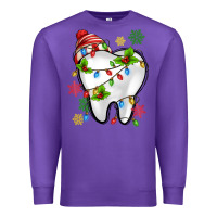 Purple Christmas Teeth Dentist Premium Sweatshirt - MaliasSmallBusiness