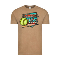 Vintage Coffee softball life Vintage Tee - CowhideDigitalArt