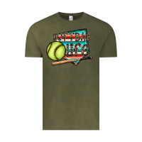 Vintage Olive softball life Vintage Tee - CowhideDigitalArt