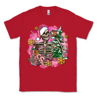 Red pink coffee gifts christmas skeleton coffee Classic Tee - AdoDesignShop