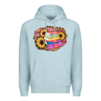 Blue Mist books sunflower back to school background Premium Hoodie - AdoDesignShop