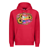 Cardinal books sunflower back to school background Premium Hoodie - AdoDesignShop