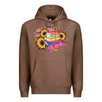 Chestnut books sunflower back to school background Premium Hoodie - AdoDesignShop