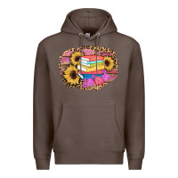 Coffee books sunflower back to school background Premium Hoodie - AdoDesignShop