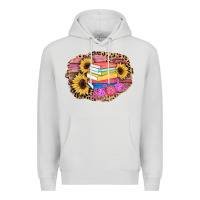 Dove Grey books sunflower back to school background Premium Hoodie - AdoDesignShop