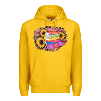Lemon books sunflower back to school background Premium Hoodie - AdoDesignShop