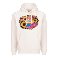 Pale Pink books sunflower back to school background Premium Hoodie - AdoDesignShop