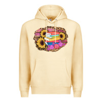 Pina Colada books sunflower back to school background Premium Hoodie - AdoDesignShop