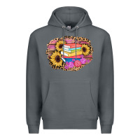 Rock books sunflower back to school background Premium Hoodie - AdoDesignShop
