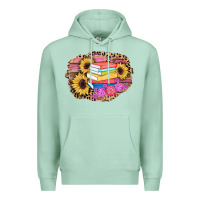 Seafoam books sunflower back to school background Premium Hoodie - AdoDesignShop
