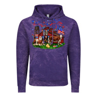 Cloud Purple Barn farm animals 4th of July Vintage Hoodie - Neo Western