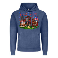 Vintage Denim Barn farm animals 4th of July Vintage Hoodie - Neo Western
