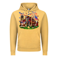 Vintage Mustard Barn farm animals 4th of July Vintage Hoodie - Neo Western