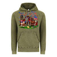 Vintage Olive Barn farm animals 4th of July Vintage Hoodie - Neo Western