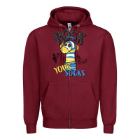 Burgundy rock your Zipper Hoodie - MaliasSmallBusiness