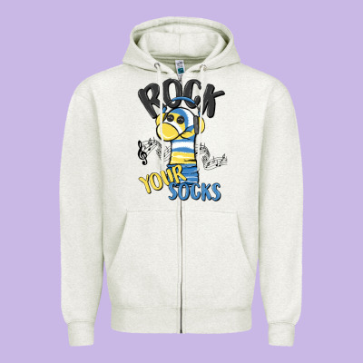 Rock Your Zipper Hoodie Designed By Maliassmallbusiness