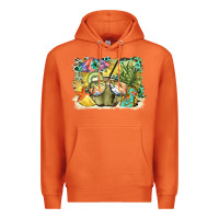 Carrot coconut with fruits  background Premium Hoodie - BarkalooDesign