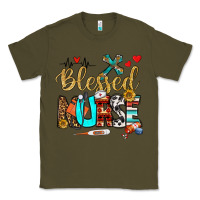 Army Green blessed nurse Classic Tee - BundleAndBundleShop
