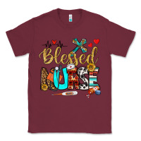 Burgundy blessed nurse Classic Tee - BundleAndBundleShop