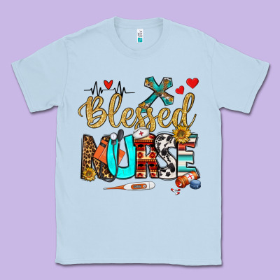 Blessed Nurse Classic Tee Designed By Bundleandbundleshop