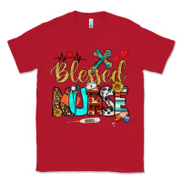 Red blessed nurse Classic Tee - BundleAndBundleShop
