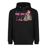 Black freezing to death skeleton Heavyweight Hoodie - MaliasSmallBusiness