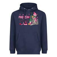Navy freezing to death skeleton Heavyweight Hoodie - MaliasSmallBusiness