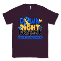 Plum down right perfect down syndrome awareness Classic Tee - CowhideDigitalArt