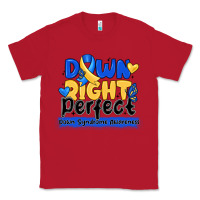 Red down right perfect down syndrome awareness Classic Tee - CowhideDigitalArt