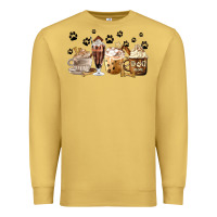 Antique Gold Dog Mom Coffee Lover Coffee Cups Premium Sweatshirt - MaliasSmallBusiness