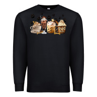Black Dog Mom Coffee Lover Coffee Cups Premium Sweatshirt - MaliasSmallBusiness