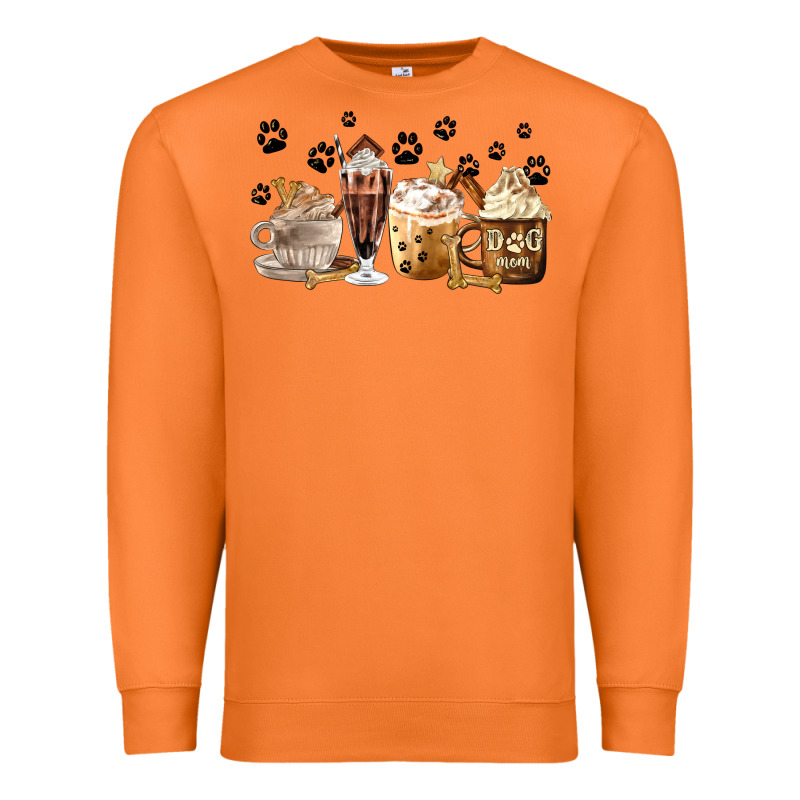 Dog Mom Coffee Lover Coffee Cups Premium Sweatshirt by MaliasSmallBusiness | Teevron