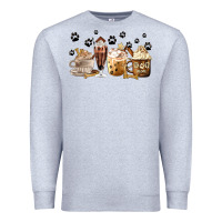 Heather Grey Dog Mom Coffee Lover Coffee Cups Premium Sweatshirt - MaliasSmallBusiness
